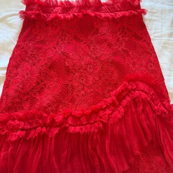 Alexis Scarlet Lace Mini Skirt - Picture 1 of 4